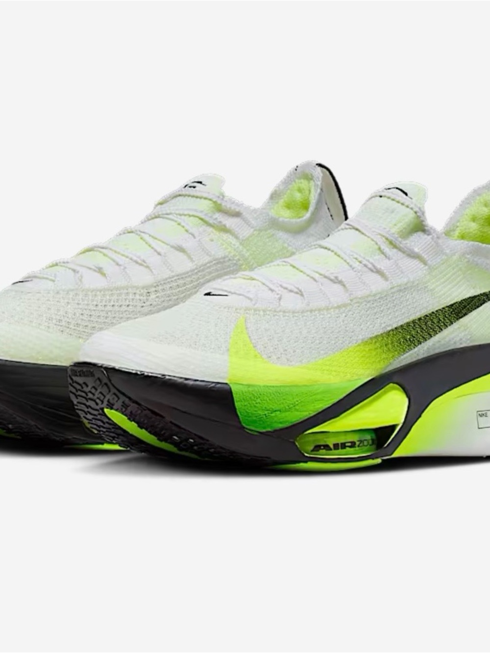 Nike Men’s Alphafly 3 - White/Volt/Black Air Zoom Performance Running Shoes